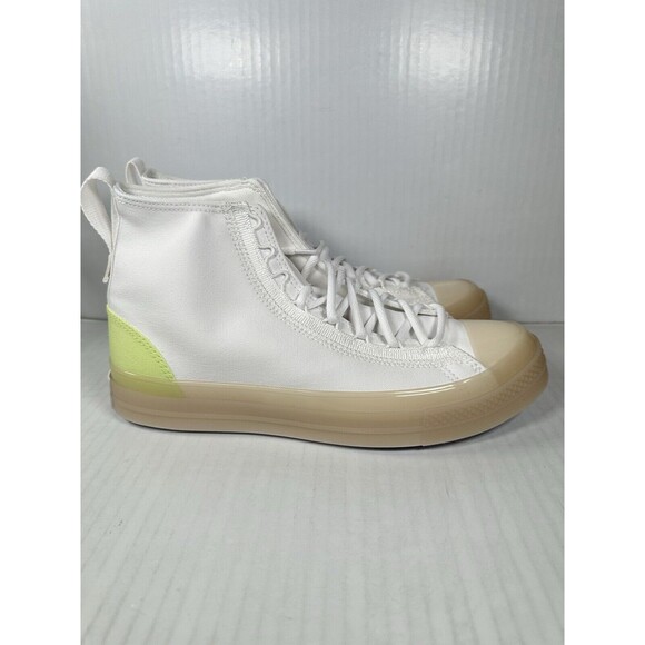 Size 9 Mens Converse Chuck Taylor All Star CX Explore 2 Hi White/Citron A10261C - Picture 2 of 9
